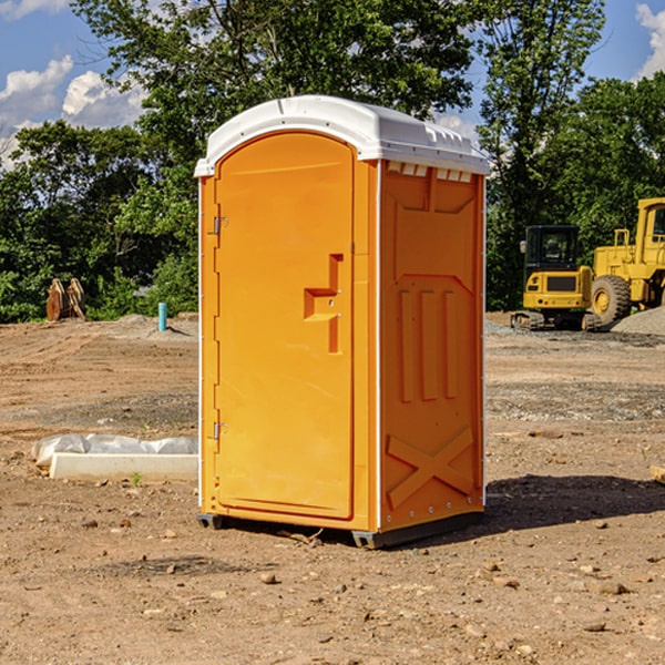 what is the cost difference between standard and deluxe porta potty rentals in Raccoon